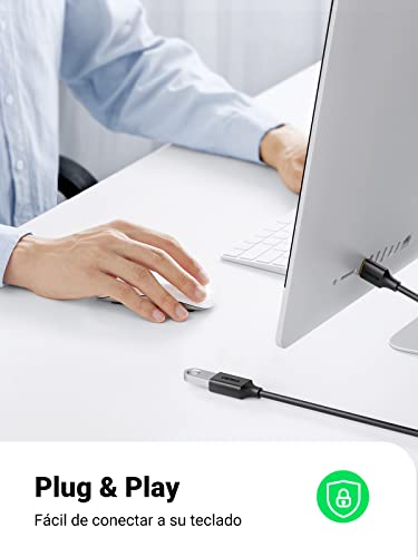 UGREEN Cable Alargador USB 3.0 Extension Macho a Hembra para Ordenador, TV Coche y Periféricos como Impresora, Ratón, Teclado, Hub, Pendrive, Mando de PS3 o Xbox, Gafas de Realidad Virtual etc. (2m)
