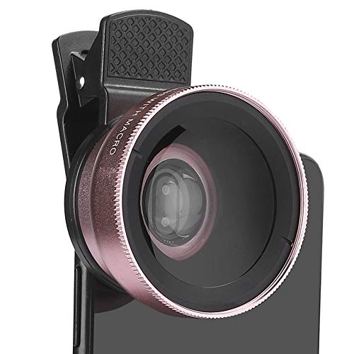 Lente profesional de teléfono 2 en 1, gran angular de 0.45X y lente macro con clip para teléfono celular compatible con teléfonos celulares Android/tabletas/cámara.