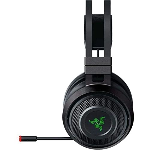 Razer Nari Ultimate Wireless 7.1 Surround Sound Gaming Headset THX Audio & Haptic Feedback - Diadema de Ajuste automático - Chroma RGB - Micrófono retráctil - para PC, PS4, Xbox One (Reacondicionado)