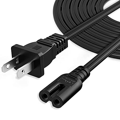 XIONGWEI Cable de alimentación Universal de 2 Clavijas Compatible con Televisiones, PS4 y Xbox One S / X Interlock Universal 16 AWG 1,50m