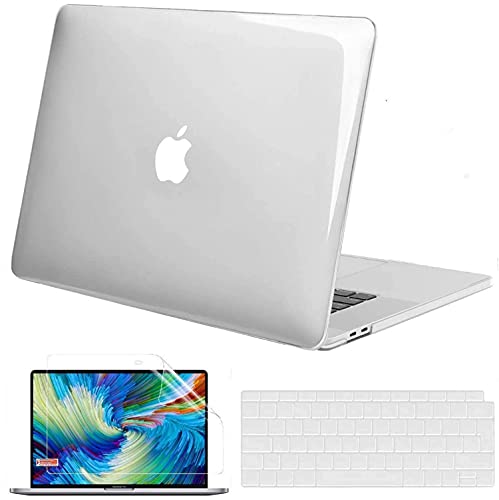 GVTECH para MacBook Air 13 Pulgadas Crystal Clear Case A2337 M1 A2179 A1932, Carcasa rígida de plástico, Cubierta de Teclado y Protector de Pantalla Compatible con MacBook Air 13 Pulgadas Retina