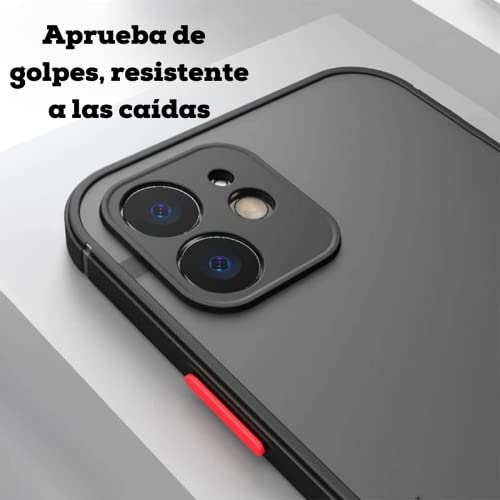 CELULARTE Funda Compatible iPhone 11 6.1" Uso Rudo Mate Protector Camara (Negro, iPhone 11)