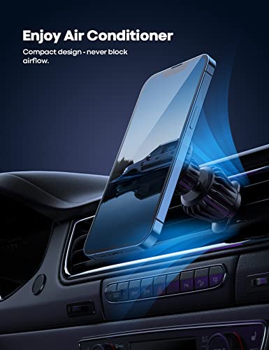 Lamicall Magnético Soporte Celular Auto, Porta Celular para Auto Iman, [4ª Generación Super Imán] Base Celular Automóvil [360 ° giratorio] MagSafe para Ventilación Compatible con iPhone 14/13/12/11 Pro/ Pro MAX/XS/XR,Samsung, Android, Xiaomi, Huawei