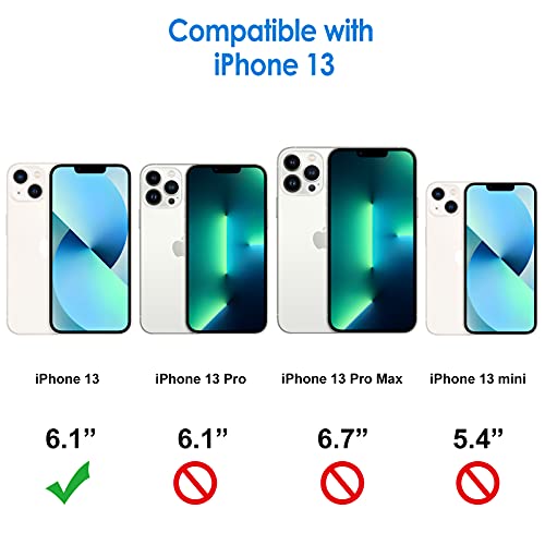 JETech Funda para iPhone 13 6,1 Pulgadas, Anti-Amarillo Carcasa de Parachoques Prueba Golpes, Respaldo Transparente Antiarañazos (HD Clara)