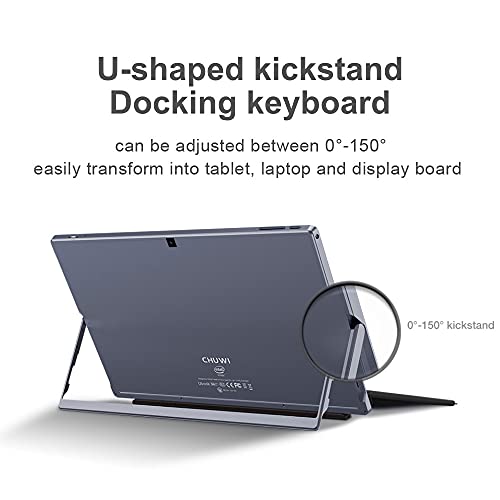 CHUWI UBook X Tablet PC con pantalla táctil de 12 pulgadas con teclado y lápiz capacitivo, 8 GB de RAM 256 GB SSD, pantalla de 2160 x 1440 píxeles, procesador Intel N4120 Quad Core, Wi-Fi dual tipo C, Windows 10, color gris