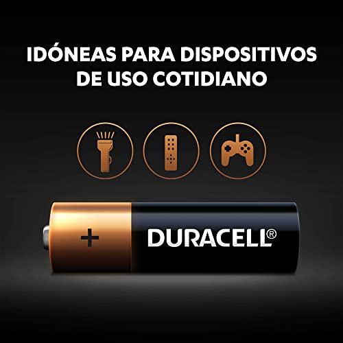 Duracell Copper & Black Pilas Alcalinas AA Pilas Multiusos de 1.5 V Contiene 1 Paquete con 16 Pilas
