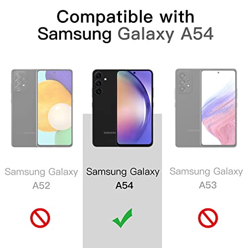 JETech Protector de Pantalla para Samsung Galaxy A54 5G 6.4 Pulgadas, 9H Mica de Cristal Vidrio Templado, Resistente a los Arañazos, HD Transparente, 3 Unidades