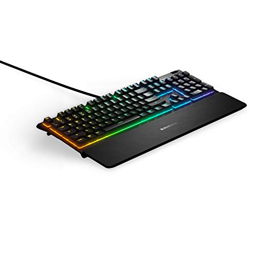 SteelSeries Apex 3 RGB Gaming Teclado - Iluminación RGB de 10 zonas - IP32 Resistente al agua (Reacondicionado)