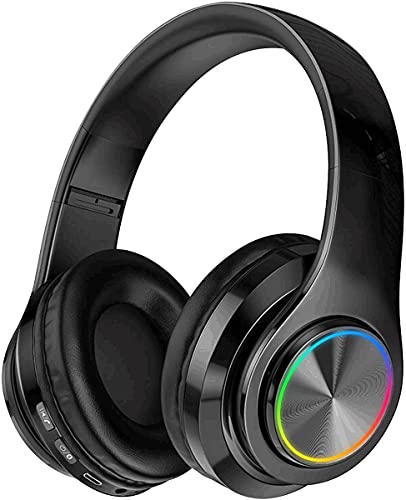  Auriculares de diadema con Bluetooth, color negro de