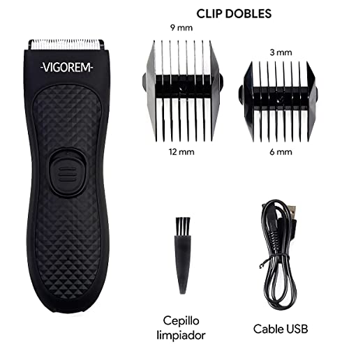 VIGOREM Light Rasuradora para hombre | corporal y zonas íntimas | Impermeable grado IPX-6 | cuchillas de cerámica anticorte | diseño compacto ideal para viajar y llevar a todos lados