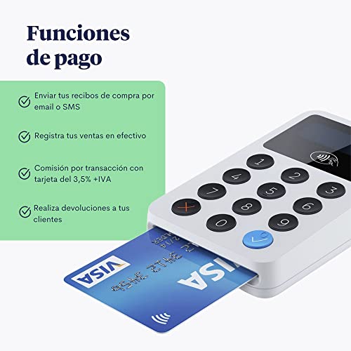 Zettle by Paypal Lector de Tarjetas de Crédito/Débito, Bluetooth, color Blanco