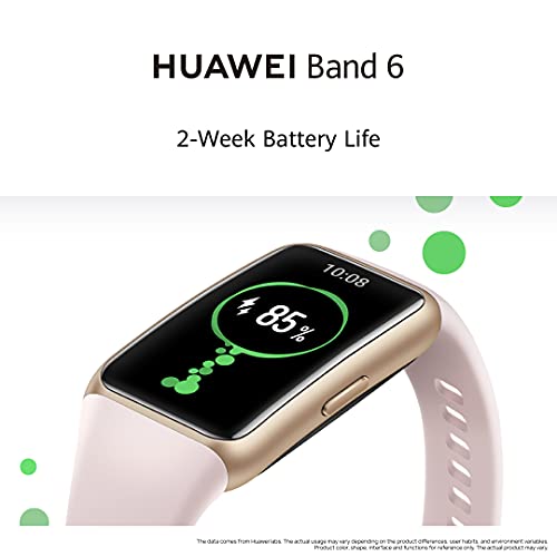 HUAWEI Band 6- Banda Inteligente, Pantalla FullView 1.47", Monitoreo de SpO2, Monitor de Ritmo y Sueño, 2 semanas de Batería- Negro