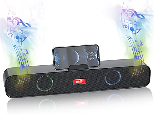 Barra De Sonido Para TV Y Computadora, Inalámbrica, Con Graves Profundos Y Aumento De Volumen, Color Negro