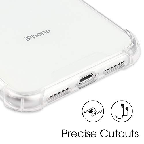 PUBAMALL Funda Compatible con iPhone XR, Clear PC Cubierta Trasera con TPU Parachoques Marco híbrido Transparente Funda Protectora (Claro)