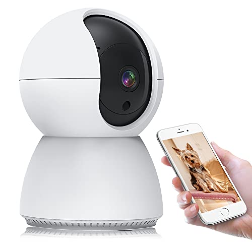 EASYTAO TV-628 Cámara de Seguridad Interior, 3MP Cámara Alexa WiFi, iCSee App, Audio Bidireccional, Control Remoto, Detección de Movimiento, Visión Nocturna,Compatible con Alexa
