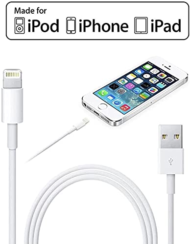  Cargador de iPhone original de Apple [certificado MFi de Apple]  Cable USB a Lightning blanco, paquete de 2 unidades de 3.3 ft/3.3 pies,  compatible con iPhone 11 Pro Xs Max 8