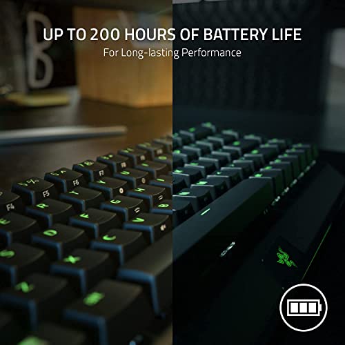 Razer BlackWidow V3 Mini HyperSpeed 65% Teclado mecánico inalámbrico para juegos: tecnología inalámbrica HyperSpeed - Interruptores mecánicos verdes (Reacondicionado)