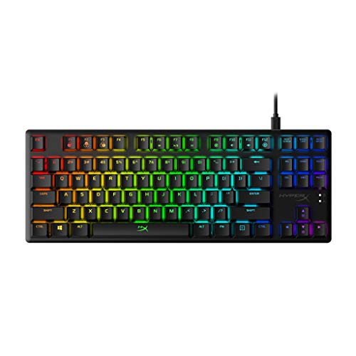 HyperX Alloy Origins Core TKL Teclado mecánico táctil con cable Aqua Switch para juegos con iluminación trasera RGB (Reacondicionado)