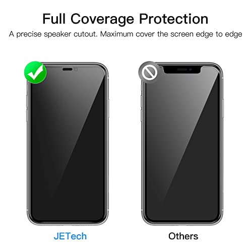 JETech Protector de pantalla para iPhone 11 Pro Max y iPhone Xs Max de 6.5  pulgadas, película de vidrio templado, paquete de 2