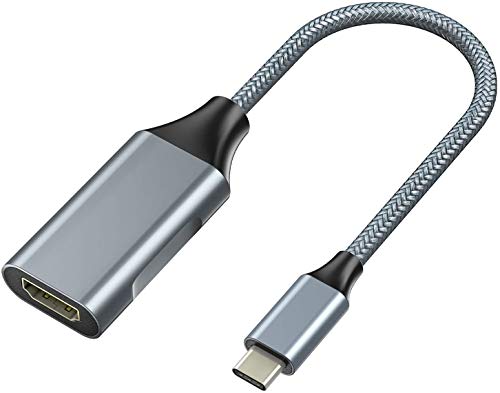 Adaptador USB C a HDMI Cable Thunderbolt, ABLEWE 4K@60Hz Tipo C a HDMI para MacBook Pro, Samsung Galaxy S10/S9/S8, Surface Book 2, Dell XPS 13/15, Pixelbook más (compatible con puertos Thunderbolt 3)