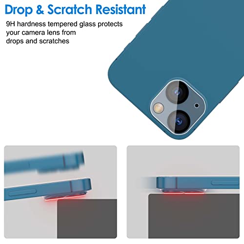 JETech Protector Lente de Cámara para iPhone 13 6,1" y iPhone 13 mini 5,4", Mica de Cristal Vidrio Templado 9H, Ultra HD Transparente, Antiarañazos, 3 Unidades