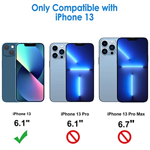JETech Protector Pantalla para iPhone 13 6,1 Pulgadas, con Protector Lente de Cámara (No para iPhone 13 Pro), Herramienta de Fácil Instalación, Mica de Cristal Vidrio Templado, 2 Paquetes Cada Uno
