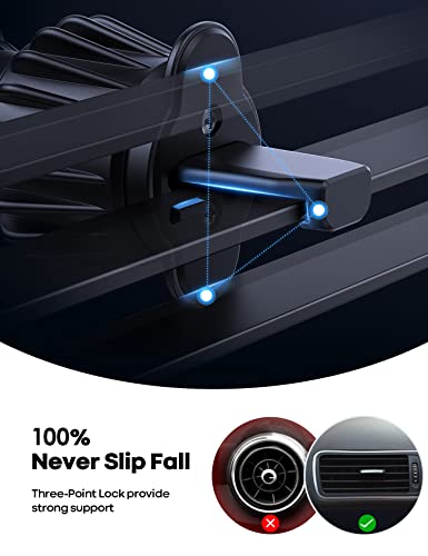 Lamicall Magnético Soporte Celular Auto, Porta Celular para Auto Iman, [4ª Generación Super Imán] Base Celular Automóvil [360 ° giratorio] MagSafe para Ventilación Compatible con iPhone 14/13/12/11 Pro/ Pro MAX/XS/XR,Samsung, Android, Xiaomi, Huawei