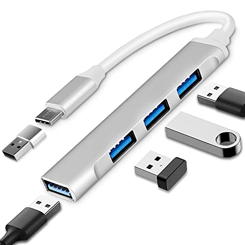 4 En 1 USB 3.0 Hub, Super Speed 10Gbps Hub USB C, Aluminio de USB 3.1