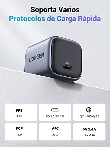UGREEN-cargador USB tipo C GaN para iPhone 12, 13 Pro Max, carga