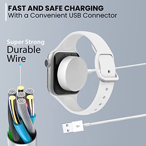 Cargador inalámbrico magnético para iWatch, Cargador de Cable USB de V