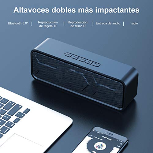 Altavoz Inalambrico Bocina 5.0 Bluetooth Portatil Con Radio USB