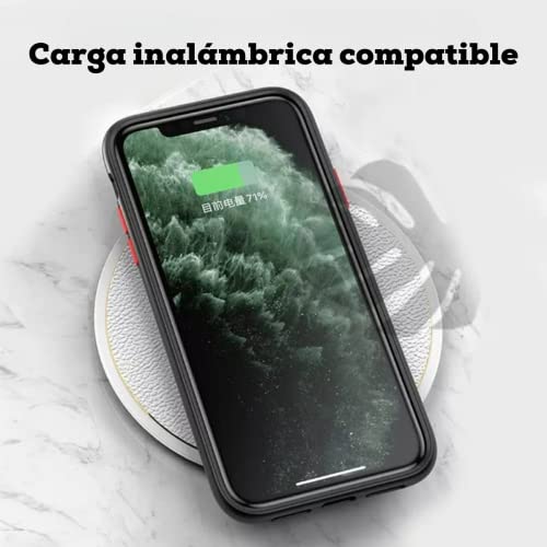 CELULARTE Funda Compatible iPhone 11 6.1" Uso Rudo Mate Protector Camara (Negro, iPhone 11)