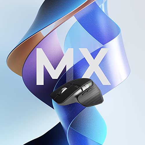 Logitech MX Master 3S - Mouse Inalámbrico de Desempeño, Scrolling Ultra-rápido, 8K dpi, Seguimiento sobre Vidrio, Clics Silenciosos, USB-C, Bluetooth, Windows, Linux, Chrome - Grafito