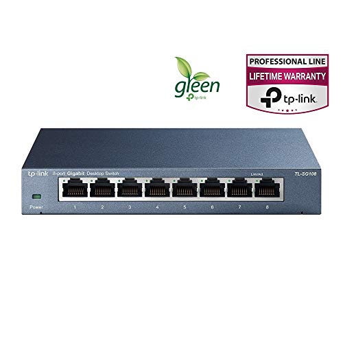 TP-Link TL-SG108 Unmanaged Switch de Escritorio, 8 Puertos 10/100/1000Mbps