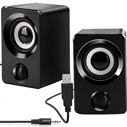 KAMYSEN Altavoces para Computadora,Altavoces Multimedia para PC,Tablet PC, teléfono móvil, computadora portátil, MP3 / MP4, PSP, Altavoces de Barra de Sonido Multimedia con Cable USB