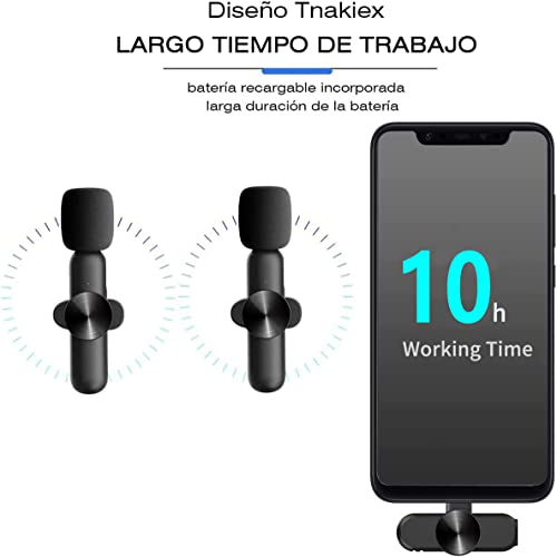 Microfono de Solapa Inalámbrico lavalier profesional para iPhone iPad