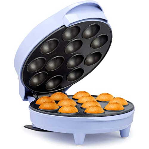 Holstein Housewares Máquina para hacer pasteles, lavanda, hace 12 pasteles, revestimiento antiadherente, perfecto para fiestas de cumpleaños y día festivo