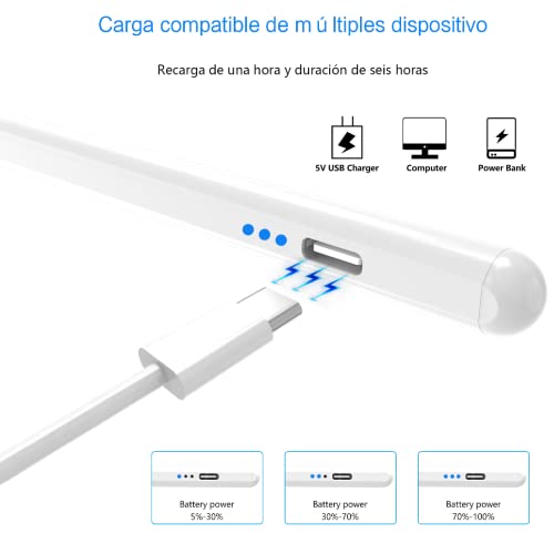JESWO Pencil para iPad, Stylus Pen con Diseño Magnético y Sensible a la Inclinación, Lápiz iPad Compatible con Modelos 2018-2022, iPad Pro 11/12.9‘’, iPad 6/7/8/9ª, iPad Mini 5/6ª, iPad Air 3/4ª