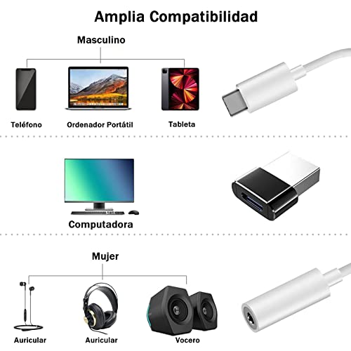 Adaptador Tipo C a Jack Compatible con Samsung