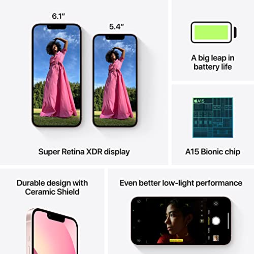 Apple iPhone 13, 128GB, Rosa - (Reacondicionado)