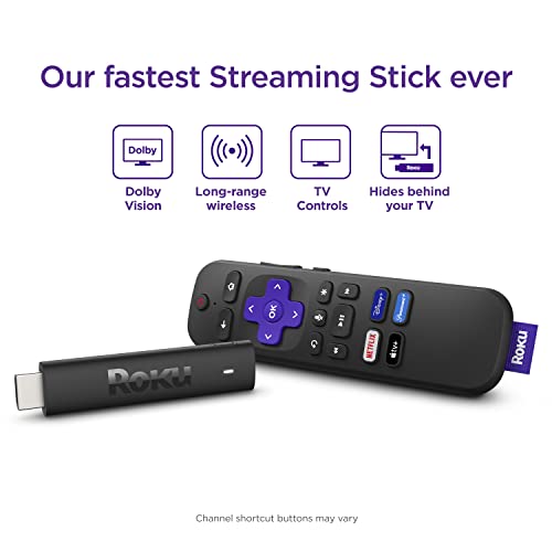 ROKU Streaming Stick 4K | Dispositivo de transmisión 4K/HDR/Dolby Vision con Control Remoto de Voz y Controles de TV