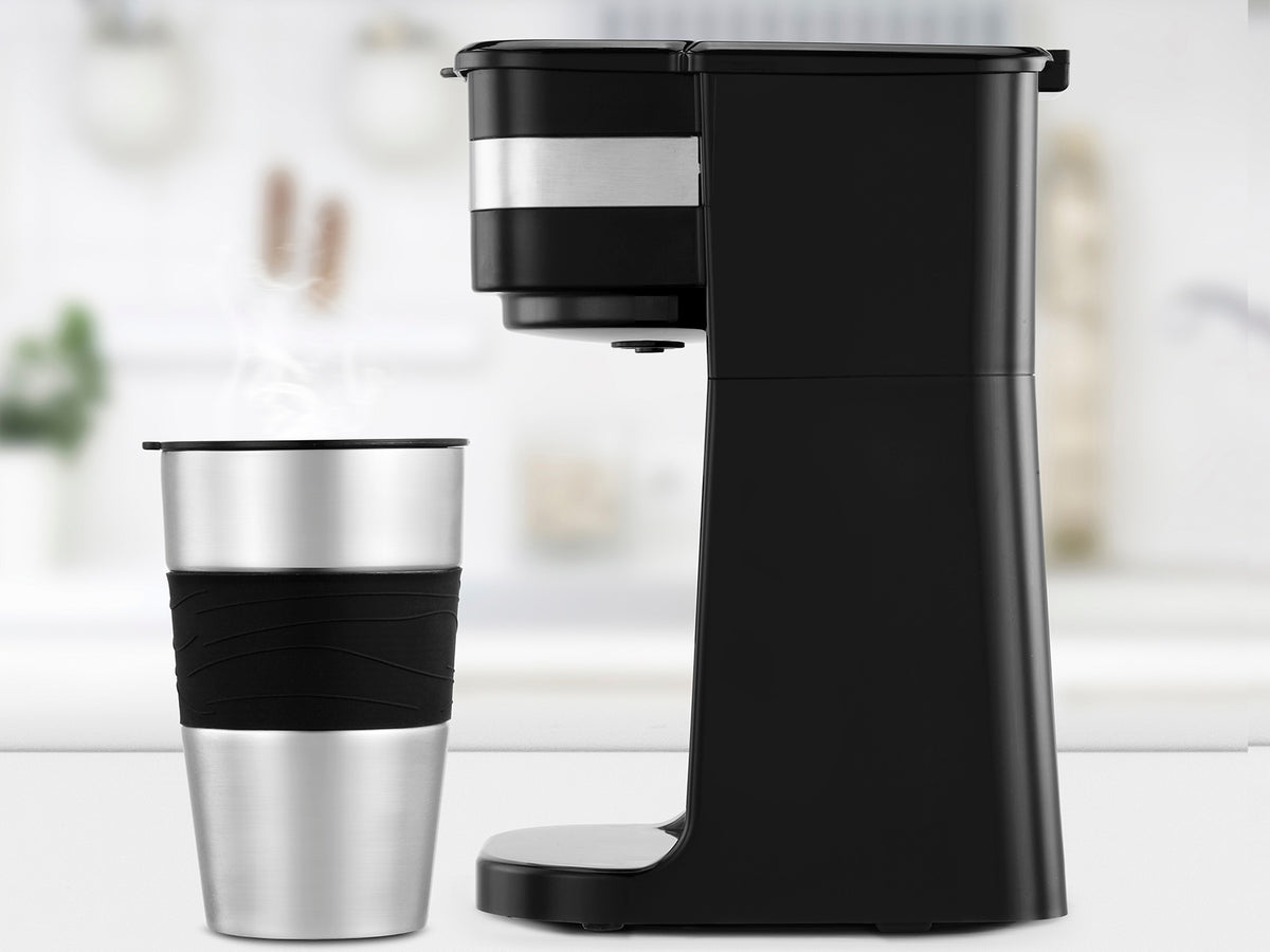 Holstein cafetera Personal de acero inoxidable (incluye termo)