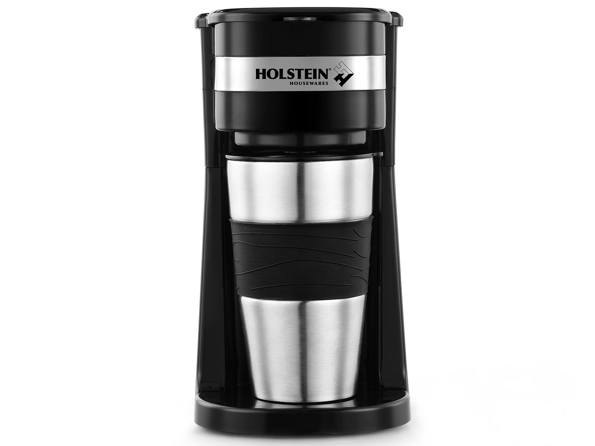 Holstein cafetera Personal de acero inoxidable (incluye termo)