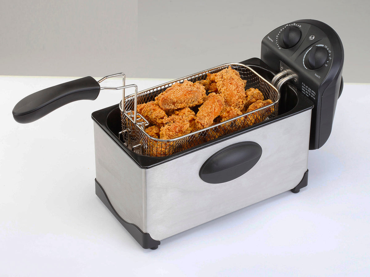 Freidora Holstein Housewares 3 litros | Acero inoxidable