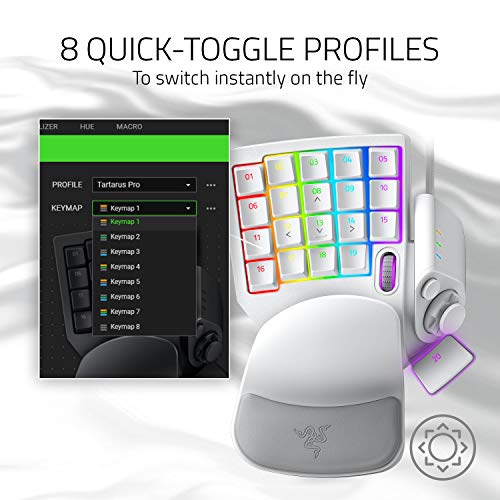 Razer Tartarus Pro Gaming Keypad: Mercury White
