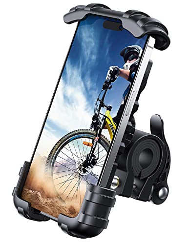 Lamicall Soporte Celular Bicicleta, Soporte para Celular Motocicleta - Universal Rotación 360° Anti Vibración Soporte Manillar iPhone 12 11 Pro MAX, Samsung A71, S20, Otros 4.7-6.8