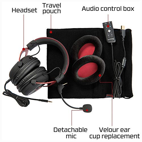 HyperX Cloud II - Auriculares para Juegos para PC, PS4 y Xbox One, Nin