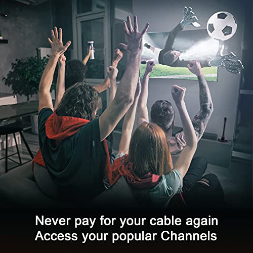 Antena de TV Digital, 4K 1080P Antena de HDTV con Amplificador de Señal Excelente Rendimiento para TDT Digital y señales de TV Analógicas Recepción de Largo Alcance hasta 180 Millas