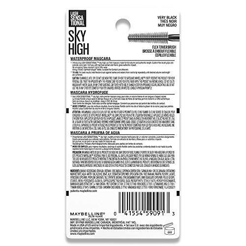Maybelline Mascara lash sensational sky high A prueba de Agua Negro