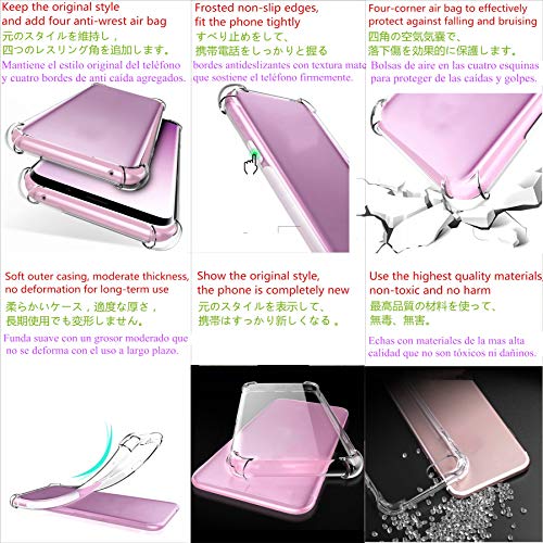 USTIYA Funda para Google Pixel 6 Case Carcasa Bumper,Shock-Absorción TPU Transparente Cover con Cuatro Esquinas Espesamiento